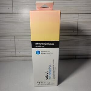 NEW Cricut Mug Infusible Ink Pink Lemonade Transfer Sheets 4.5” x 12” (2ct)